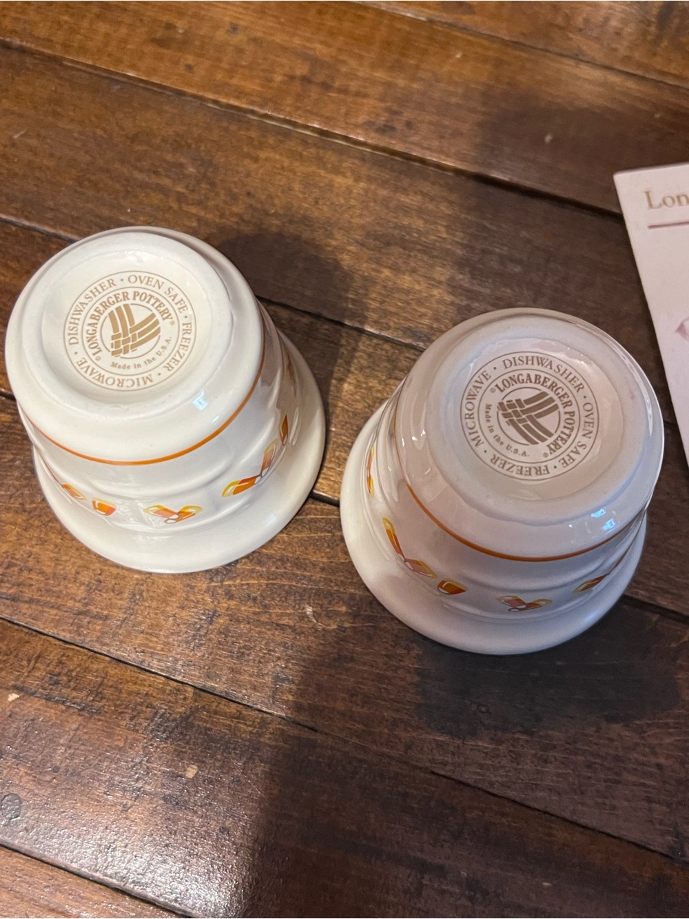 Longaberger Vintage Candy Corn Votives Set + Bonus Candy Corn Tie-On 🍂 - Picture 3 of 10